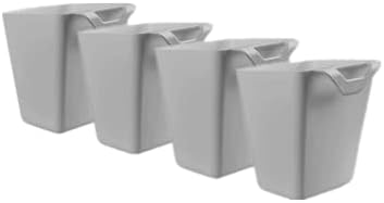  4Pack Hanging Cup Holders,Trolley Basket Storage,Rolling Cart Accessories,4.75x4"Hanging Pencil Holder Storage Containers Hanging Buckets Hanging Bins,Plant Container,Make Up Pencil Holder (Black)