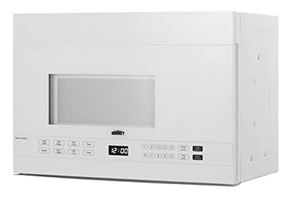  MHOTR241W 24 Wide Over-the-Range Microwave, Auto-Cook, 1.4. Cu.ft Large Capacity, LED Lighting, 10 Power Levels, Removable 12.75 Glass Turntable, Child Lock, Eco Mode, White