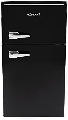 Avanti RMRT30X5R-IS Mini Fridge With Freezer 3 Cu. Ft. Capacity Retro-Styled For Home Office Or Dorm, Manual Defrost And Adjustable Temperature, 3 Cu.Ft, Red