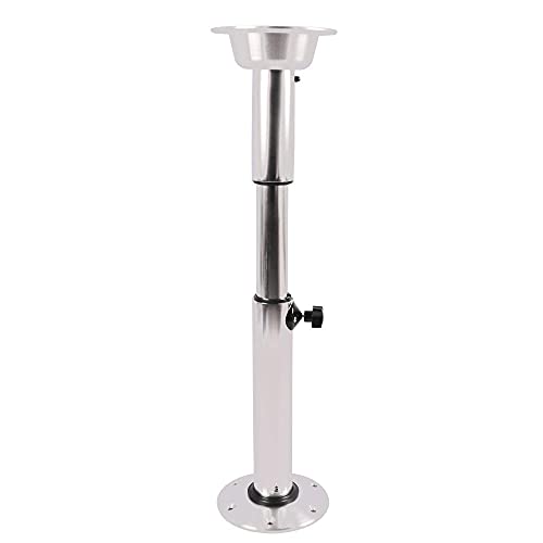  Adjustable Table Pedestal, Silver Aluminum Table Stand Leg Bases For Marine Boat Caravan Motorhome Workrooms 22-28 Inch Height Convenient And Portable