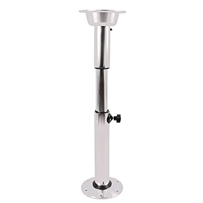  Adjustable Table Pedestal, Silver Aluminum Table Stand Leg Bases For Marine Boat Caravan Motorhome Workrooms 22-28 Inch Height Convenient And Portable