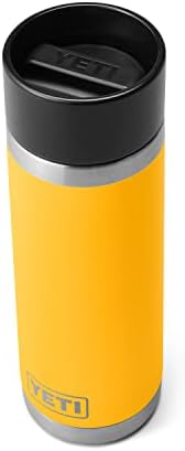 Yeti Rambler 18 Oz Bottle, Stainless Steel, Vacuum Insulated, With Hot Shot Cap, Charcoal