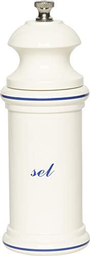  ' Mill Provencal Collection Mill Salt Grinder, 6 Inch, White With Blue Sel