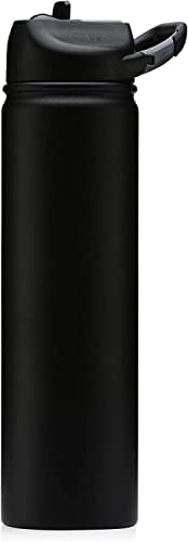  27oz Insulated Water Bottle Thermos, Premium Triple Layer Vacuum Stainless Steel, BPA Free Wide Mouth Lid With Carabiner Clip