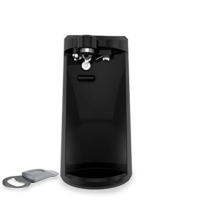 Black & Decker EasyCut Extra-Tall Can Opener With Knife Sharpener And Bottle Opener, Black, EC500B-T