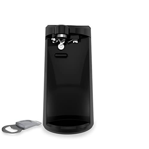 Black & Decker EasyCut Extra-Tall Can Opener With Knife Sharpener And Bottle Opener, Black, EC500B-T