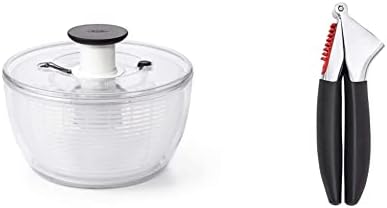  OXO Good Grips Large Salad Spinner - 6.22 Qt. & Good Grips Little Salad Dressing Shaker - Black