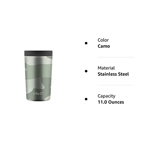  Jones Stainless Steel Travel Coffee Mug - Travel Tea Mug, 11oz, Camo