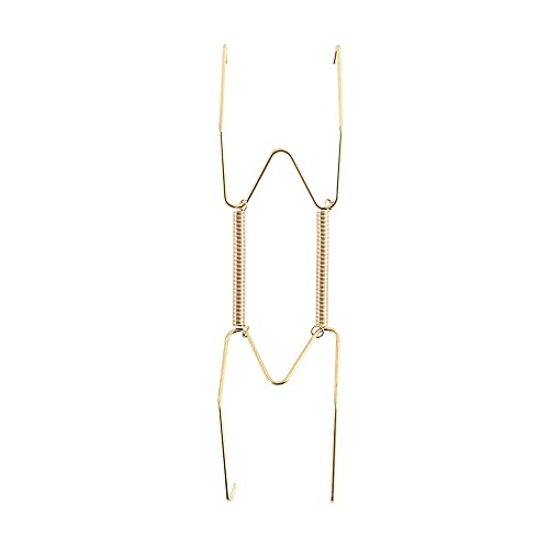  6/7/8/10/12/14/16 Inch Plate Dish Hanger Dismountable Wall Display Securing Clip W Type Dish Spring Holder Invisible Hook Home Decor(6 Inch)