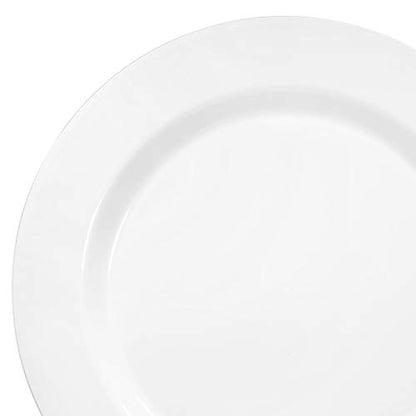  " OCCASIONS " 120 Plates Pack, Heavyweight Disposable Wedding Party Plastic Plates (10.5'' Dinner Plate, Plain White)