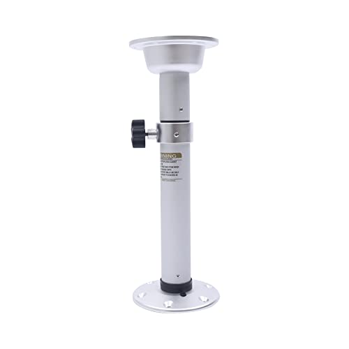  Adjustable Table Pedestal Stand 16.9-28.7 Inch Aluminum Table Base For RV Marine Boat Caravan Motorhome (Stepped Adjustment)