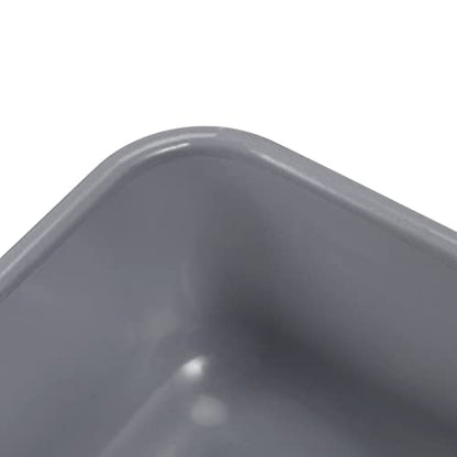  Set Of 6 Plastic Bus Tubs, Commercial Bus Box, Plastic Dish Tubs Tote Box, 14 L Rectangle Utility Box, Gray