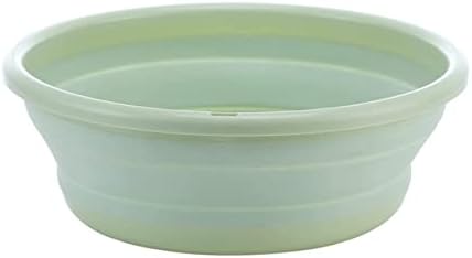  Xjs 10" Multi-Purpose Collapsible Dish Tub Bowl BPA-Free Round Lightweight Collapsible Wash Basin (Green)