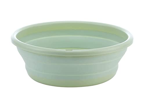  Xjs 10" Multi-Purpose Collapsible Dish Tub Bowl BPA-Free Round Lightweight Collapsible Wash Basin (Green)
