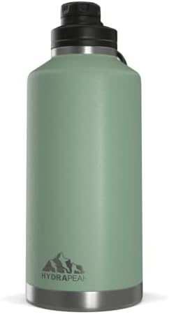  72 Oz Insulated Water Bottle - Large Stainless Steel Double Wall Vacuum Insulated Water Jug, Leak Proof & Spill Proof | 60 Hours Cold, 30 Hours Hot (Black)