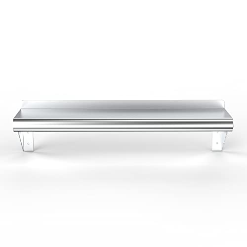  6" X 24" Stainless Steel Wall Shelf | Metal Shelving | Garage, Laundry, Storage, Utility Room | Restaurant, Commercial Kitchen | NSF