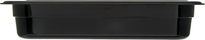  Carlisle FoodService Products 3086003 StorPlus High Heat Food Pan, 2.5" Deep, Third Size, Black, 1/3 Size (Pack Of 6)