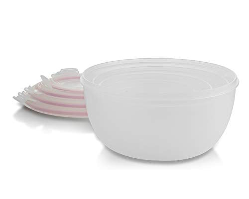  Biokips Mixing Bowls With Lids Set – Multi-Use, Stackable Airtight Food Storage Containers – BPA-Free Salad Bowls With Lids – Microwave & Dishwasher Safe Meal Prep Container Set Of 4