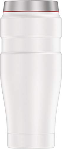 Thermos Stainless King Vacuum-Insulated Travel Tumbler, 16 Ounce, White