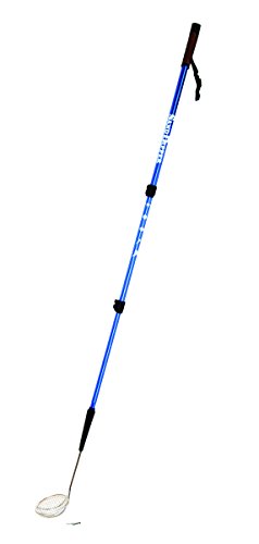  Sand Dipper Full Size Beach Scoop Shovel & Sifter Tool For Beachcombing – Adjustable Sea Glass, Shell, Shark Tooth Sifter For The Beach – Can Be Used As A Walking Or Hiking Stick Too – Blue, 4” Basket