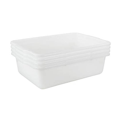  13 L Plastic Commercial Tote Box, Bus Tubs/Bus Box, 4-Pack