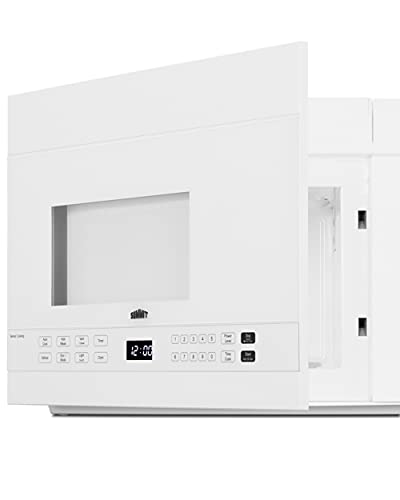  MHOTR241W 24 Wide Over-the-Range Microwave, Auto-Cook, 1.4. Cu.ft Large Capacity, LED Lighting, 10 Power Levels, Removable 12.75 Glass Turntable, Child Lock, Eco Mode, White