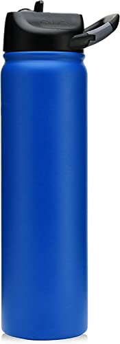  27oz Insulated Water Bottle Thermos, Premium Triple Layer Vacuum Stainless Steel, BPA Free Wide Mouth Lid With Carabiner Clip