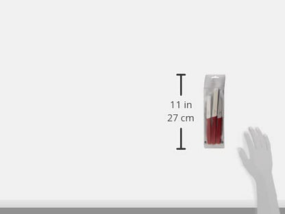 Victorinox 3-Piece Paring Knife, Stainless Steel, Red, 30 X 5 X 5 Cm