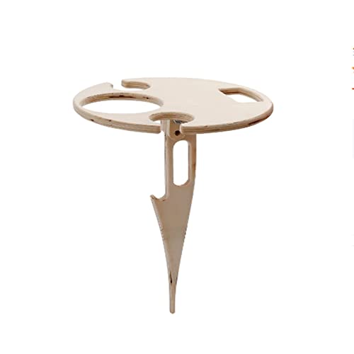  Table Outdoor Portable Folding Wine Table With Round Desktop Portable Rack Travel Tool