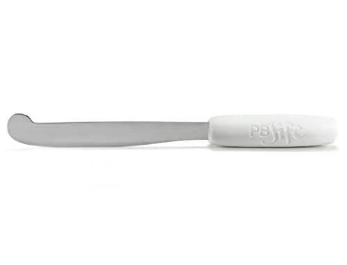  ! The Ultimate PB Knife. Stir, Scrape, And Clean The BIG Jars (White, 1)