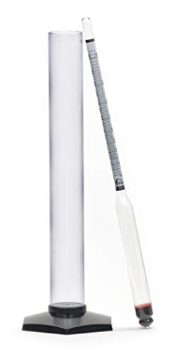  Premium Glass Proof & Tralle Hydrometer Alcoholmeter Combo Kit With Test Jar - Made In France - Lead & Mercury Free