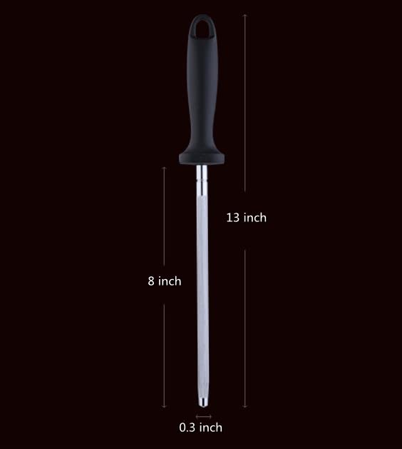  Knife Sharpening Rod Steel Professional Kitchen Sharpener Honing Rods Knife Honing Rod13 Inch Steel Rod Sold By Shilimin