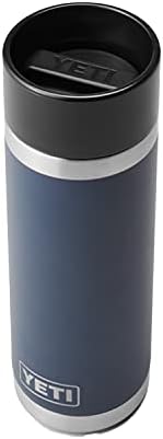 Yeti Rambler 18 Oz Bottle, Stainless Steel, Vacuum Insulated, With Hot Shot Cap, Charcoal