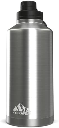  72 Oz Insulated Water Bottle - Large Stainless Steel Double Wall Vacuum Insulated Water Jug, Leak Proof & Spill Proof | 60 Hours Cold, 30 Hours Hot (Black)