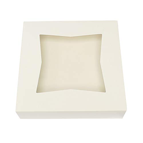  SpecialT Easy Popup Pie Boxes With Window 10x10x2.5 Inch White Bakery Boxes Pie Containers Disposable Baking Boxes 200pk
