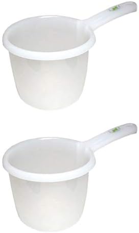  , Japanese Plastic Water Ladle Bath Ladle Dipper Leaf Series Made In Japan (1, White)