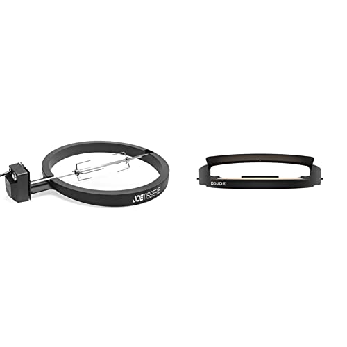 Kamado Joe BJ-TISSERIENA JoeTisserie Rotisserie Grill Accessory For Big Joe Grills & Kamado Joe BJ-DJ DoJoe Pizza Oven Grill Accessory For Big Joe, Black