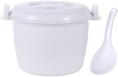  Microwave Rice Steamer Cooker With Rice Paddle Microwave Food Container White Small One Size