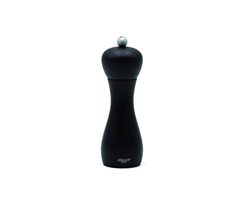  Rimini Black Matte Finish Salt Mill With Adjustable Ceramic Grinder, Made In Italy