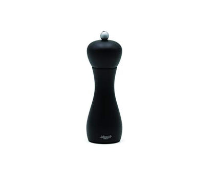  Rimini Black Matte Finish Salt Mill With Adjustable Ceramic Grinder, Made In Italy