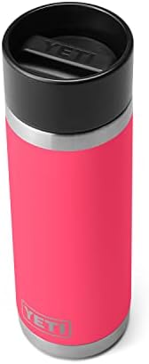 Yeti Rambler 18 Oz Bottle, Stainless Steel, Vacuum Insulated, With Hot Shot Cap, Charcoal