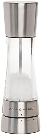Cole & Mason OLE & MASON Derwent Salt Grinder - Stainless Steel Mill Includes Gourmet Precision Mechanism And Premium Sea Salt