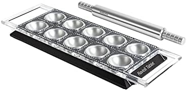 Marcato Arcato Atlas Ravioli Tablet Pasta Maker, Made In Italy, Silver, Makes 10 2-Inch Squares, 14 X 8.5