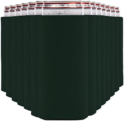  Slim Can Cooler Sleeves (14-Pack) Soft Insulated Slim Can Koolie For White Claw Seltzer & Slim Beer - HTV Blanks For Vinyl Projects - Skinny Can Koolies Bulk - Tall Can Koolie - Coolies For Slim Cans