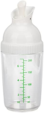  Salad Dressing Shaker For Mixing Ranch And Sauce, One Hand Leak Proof Spout Lid For Pouring And Measurement Marks With Good Grip Rubber, Italian Dressing Shaker Oil And Vinegar (Green)