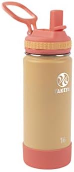  Actives Kids Insulated Stainless Steel Water Bottle With Straw Lid, 16 Ounce, Lilac/Ultra Violet