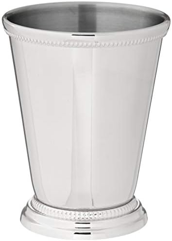  Julep Cup, Stainless & Julep Strainer, Stainless Steel