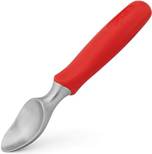  Ice Cream Scoop With Chisel-Shaped Tip, Non-Slip Easy To Grip Handle, Solid Stainless Steel For Hard Or Soft Ice Cream - Dishwasher Safe. (Blue)