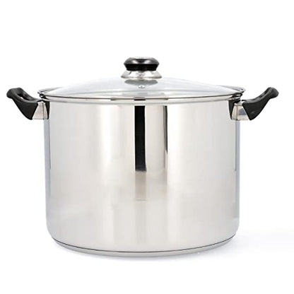  UID Stainless Steel Habitat QD Stockpot, 28 X 21 Cm, Multicoloured