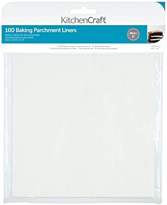 Kitchen Craft Non-Stick Greaseproof Baking Parchment Paper, 20 Cm (8") - Round (Pack Of 100)